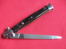 Vintage 13" Horn Rostfrei MOLLETTA Stiletto Switchblade Knife.