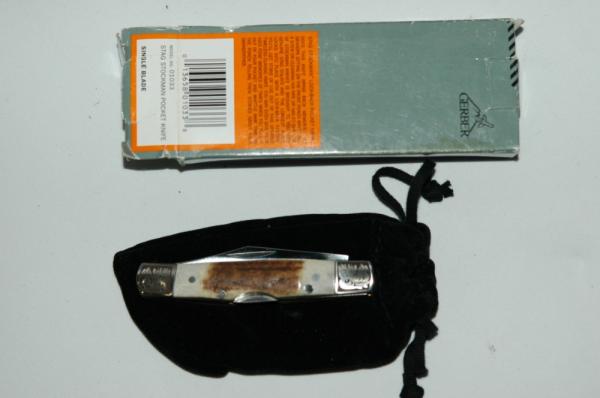 Gerber Single Blade Stag Stockman New in Box Vintage