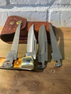Case xx Stag Changer w/ all blades and leather sheath