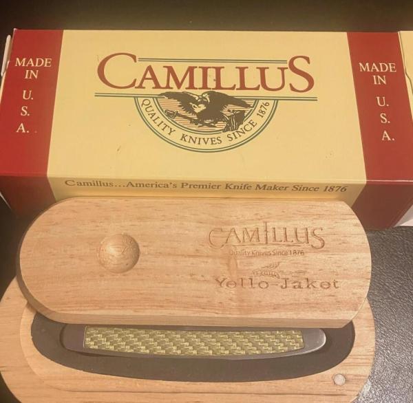 CAMILLUS MUSKRAT IN FANCY WOOD BOX IN OLD CARDBOARD BOX