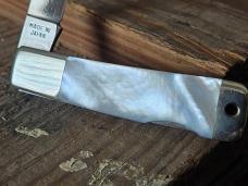 AG Russell - Single Blade Drop Point Lockback - Stunning Mother of Pearl - Vintage Japanese
