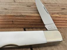 AG Russell - Single Blade Drop Point Lockback - Stunning Mother of Pearl - Vintage Japanese