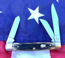 Queen *Dan Burke* 2007 STOCKMAN MDL#26 Pocket Knife w Beautiful Winterbottom Bone Handles