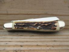 Bulldog Brand Three Blade Stag Dogleg Trapper 