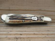 Bulldog Brand Three Blade Stag Dogleg Trapper 