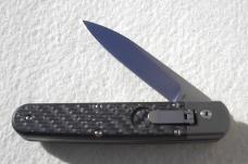 BARON ELITE L/E TITANIUM AUTO ( CARBON FIBER SCALES ) SATIN DROP POINT LIMITED EDITION OF 100 PIECES