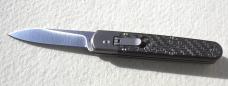 BARON ELITE L/E TITANIUM AUTO ( CARBON FIBER SCALES ) SATIN DROP POINT LIMITED EDITION OF 100 PIECES