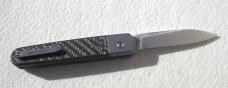 BARON ELITE L/E TITANIUM AUTO ( CARBON FIBER SCALES ) SATIN DROP POINT LIMITED EDITION OF 100 PIECES