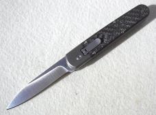 BARON ELITE L/E TITANIUM AUTO ( CARBON FIBER SCALES ) SATIN DROP POINT LIMITED EDITION OF 100 PIECES
