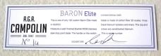 BARON ELITE L/E TITANIUM AUTO ( CARBON FIBER SCALES ) SATIN DROP POINT LIMITED EDITION OF 100 PIECES