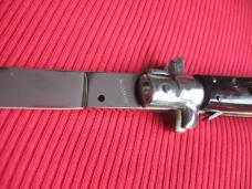 Vintage 13" Horn Rostfrei MOLLETTA Stiletto Switchblade Knife.