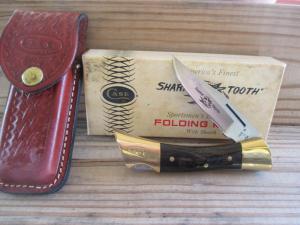 Case Shark Tooth Lockback  Like New In Box  1982