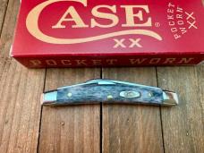 Case Small Congress 2 Blade Recent Vault Release Pocket Worn Gray Bone Crandall Jigged 2023