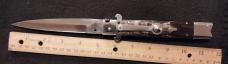 12" Picklock Switchblade with Buffalo horn handles.
