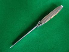 DISCONTINUED Schatt & Morgan Automatic EXPRESS RAMSHORN Drop Point Full Blade Etch
