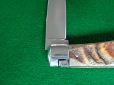 DISCONTINUED Schatt & Morgan Automatic EXPRESS RAMSHORN Drop Point Full Blade Etch