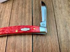 Case Small Congress Recent Vault Release 2 Blade Dark Red Peach Seed Jigged Bone Carbon Steel 2023