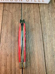 Case Small Congress Recent Vault Release 2 Blade Dark Red Peach Seed Jigged Bone Carbon Steel 2023