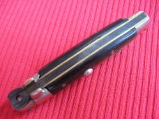 Vintage Italian 1960's Transitional 5 1/4" Red Dot Stiletto Horn Switchblade 