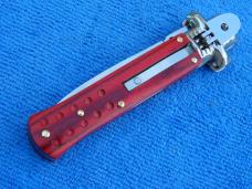 7.5"  Leverlock Stiletto switchblade knife rosewood Handles II