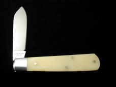 Dollar Knife Co. Natural White Bone with Red Shield Jack Knife from Cooper Cutlery USA NWB-RS