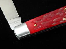 Dollar Knife Co. Red Jigged Bone with Mammoth Shield Jack Knife from Cooper Cutlery USA RJB-MS