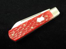 Dollar Knife Co. Red Jigged Bone with Mammoth Shield Jack Knife from Cooper Cutlery USA RJB-MS