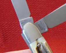MINT RIGID GERMANY DOGLEG TRAPPER GREAT GENUINE STAG HANDLES CHECK OR MONEY ORDER