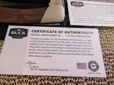 Buck Custom Duke 1 of 500 Iron Wood Handle Model # 0500IWSBOTM