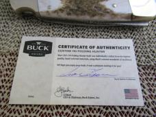 Buck Custom Finger Grove Elk Handle Model 110-FG ELK