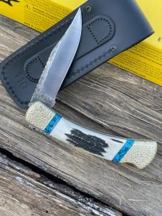 BUCK 110 LEROY REMER CUSTOM SAMBAR STAG KNIFE