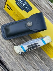 BUCK 110 LEROY REMER CUSTOM SAMBAR STAG KNIFE