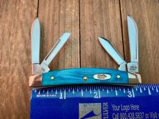 Case Small Congress Recent Vault Release Caribbean Blue Sawcut Bone 2023