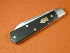 Beaver Falls Cutlery Ebony Wood with Mammoth Shield Jack Knife from Cooper Cutlery USA EBJ-MS