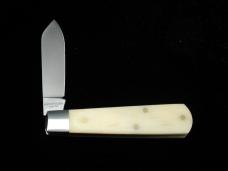 Dollar Knife Co. Natural White Bone with Blue Shield Jack Knife from Cooper Cutlery USA NWB-BS