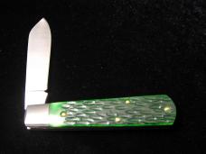 Dollar Knife Co. Green Jigged Bone with Mammoth Shield Jack Knife from Cooper Cutlery USA GJB-MS