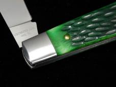 Dollar Knife Co. Green Jigged Bone with Mammoth Shield Jack Knife from Cooper Cutlery USA GJB-MS
