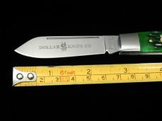 Dollar Knife Co. Green Jigged Bone with Mammoth Shield Jack Knife from Cooper Cutlery USA GJB-MS
