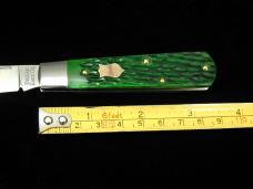 Dollar Knife Co. Green Jigged Bone with Mammoth Shield Jack Knife from Cooper Cutlery USA GJB-MS
