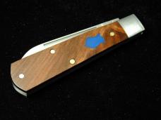 Dollar Knife Co. Franciscan Walnut with Blue Shield Jack Knife from Cooper Cutlery USA FW-BS
