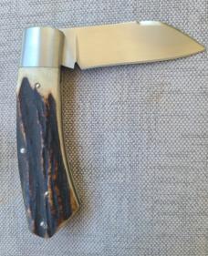 Burt Flanagan Stag Dino...4" closed...Cpm154...all integral...Texas Cartel.....maker's branded pouch