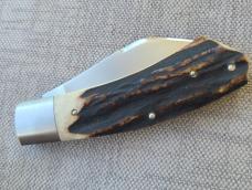 Burt Flanagan Stag Dino...4" closed...Cpm154...all integral...Texas Cartel.....maker's branded pouch