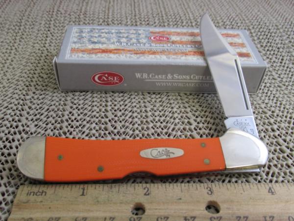 Case XX 2004 Orange Micarta Copperlock Pattern # 101549 L SS Case XX 2004 Orange Micarta Copperlock Pattern # 101549 L SS