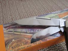 Marbles 2001 Large Brown Bone Pin Feather Jigging  Stockman