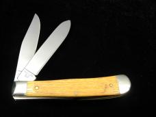Battle Axe Brand Osage Orange Wood Trapper Knife from Cooper Cutlery USA 7219OO