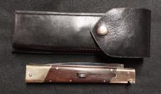 11" Rosewood Slant Bolster Switchblade with Brass Bolsters 
