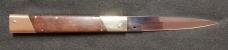 11" Rosewood Slant Bolster Switchblade with Brass Bolsters 