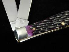 Battle Axe Brand Purple Jigged Bone Trapper Knife from Cooper Cutlery USA 5219PJB