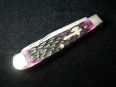 Battle Axe Brand Purple Jigged Bone Trapper Knife from Cooper Cutlery USA 5219PJB