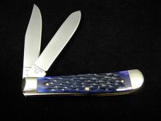 Battle Axe Brand Blue Jigged Bone Trapper Knife from Cooper Cutlery USA 5219BJB